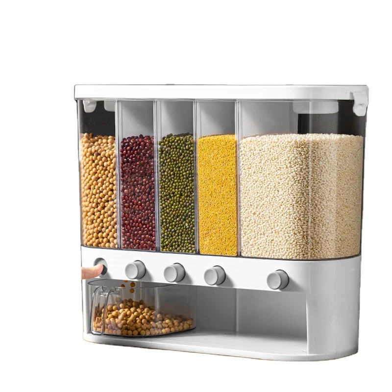 12kg Kitchen Plastic Seal Pet Rice Cereals Dispenser Food Container Automatic Grain Bucket Storage Box