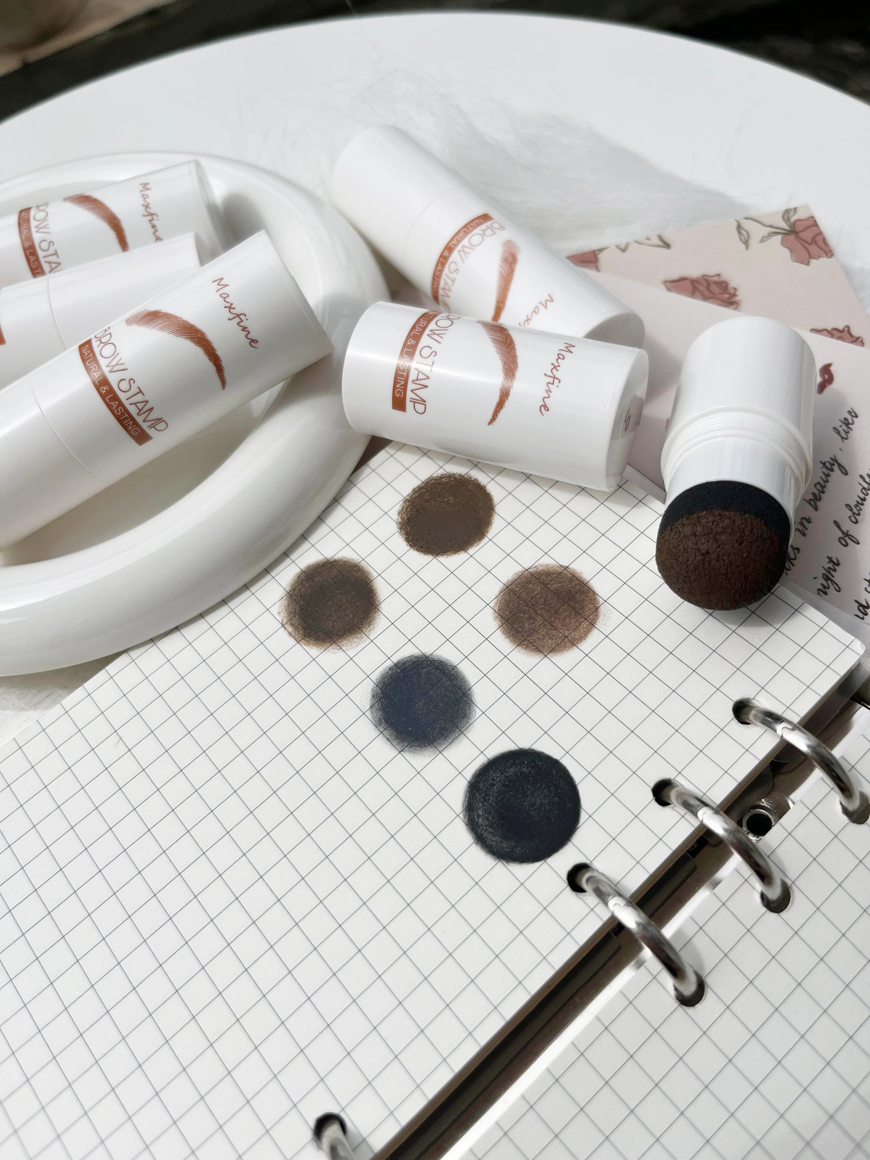 Hot Selling Perfect Tint Waterproof Shaping One Step Eyebrow Stamp and Eyebrow Stencil Kit - Eye Brow Stamping Kit