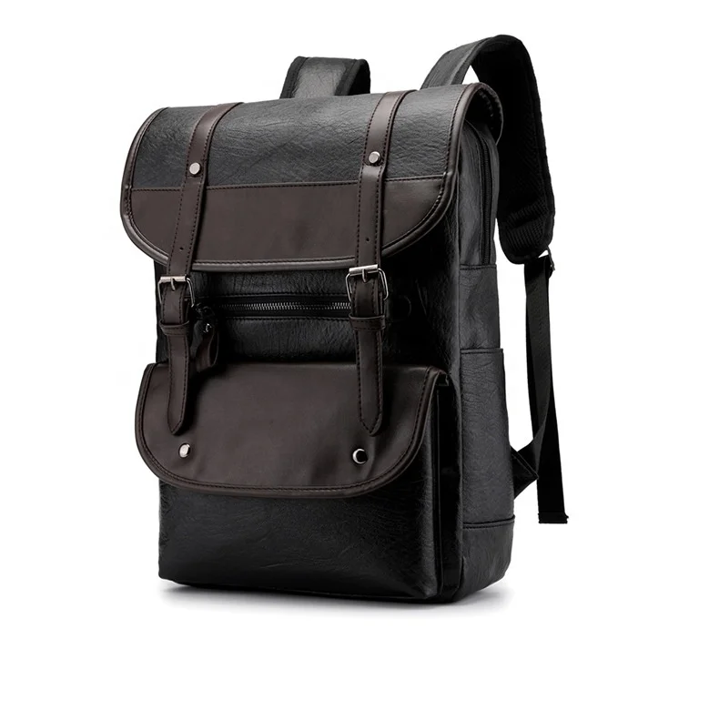 Factory New Design Fashion Mochilas Pu Men Backpack Business Backpack Laptop