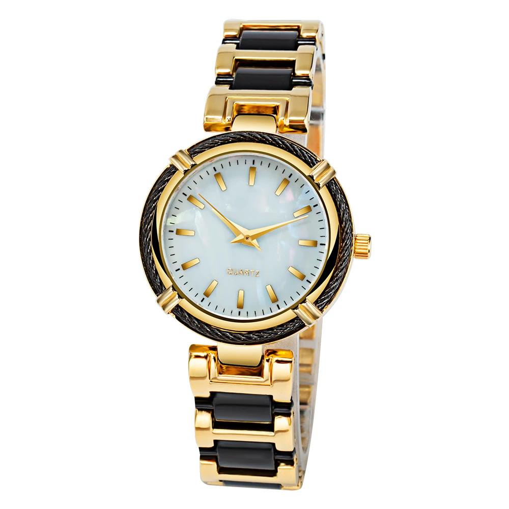 Elegant lady imitate ceramic watch Japan movement SR626SW battery