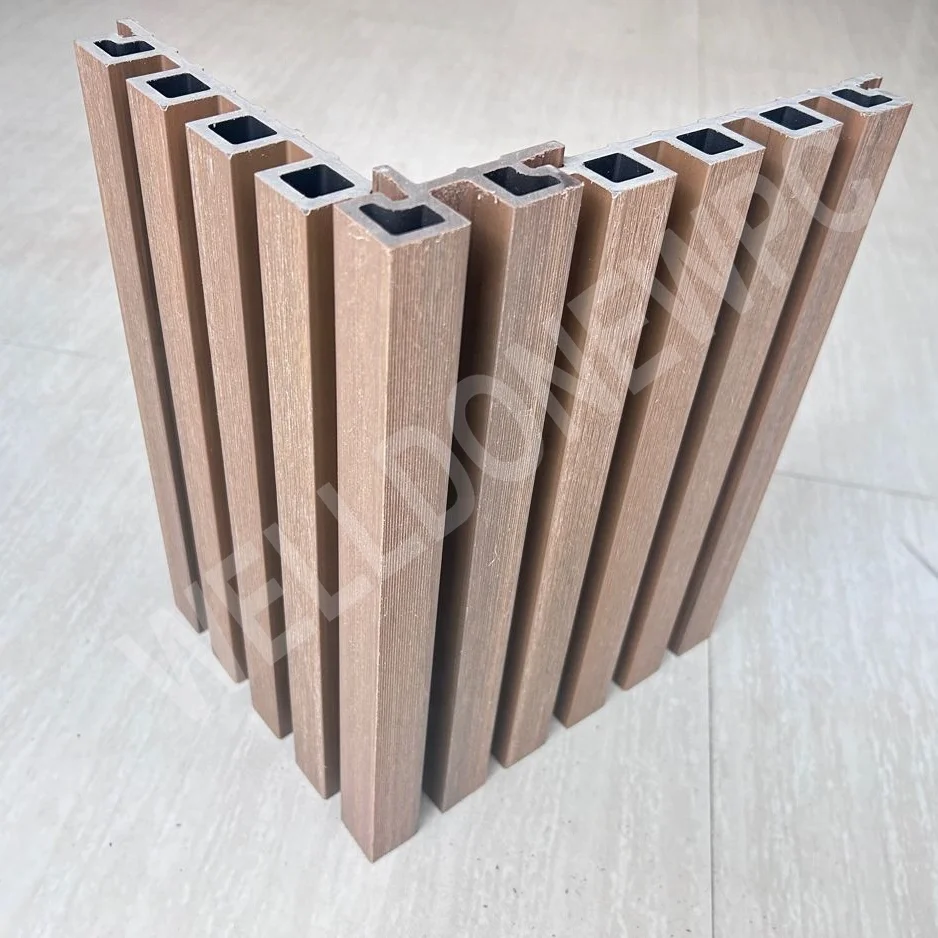 Outdoor partition wall board brick cladding fluted decorative exterior wpc wall panel