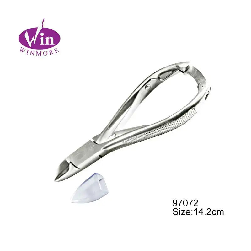 Щипцы для педикюра с крючком, резак для педикюра из нержавеющей стали с пластиковой крышкой