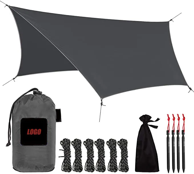 
Outdoors Ultralight Waterproof Hammock Rain Fly Tarp - Tent Footprint & Shelter - Compact & Easy Setup & ripstop 