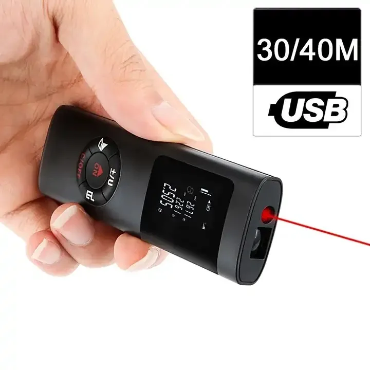 Intelligent Meter Tool Digital Laser distance meter USB Charging Rangefinder Digital Laser portable laser For Construction