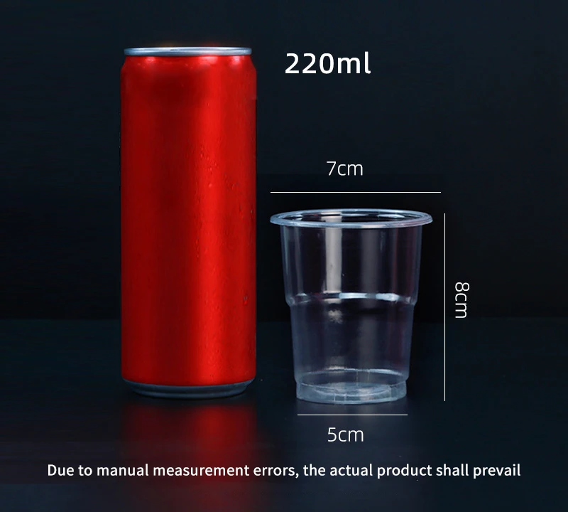 100 Pieces Clear Plastic Disposable Mugs Party Shot Glasses Wine Tea Coffee Cups Jelly Ice Cream Cups