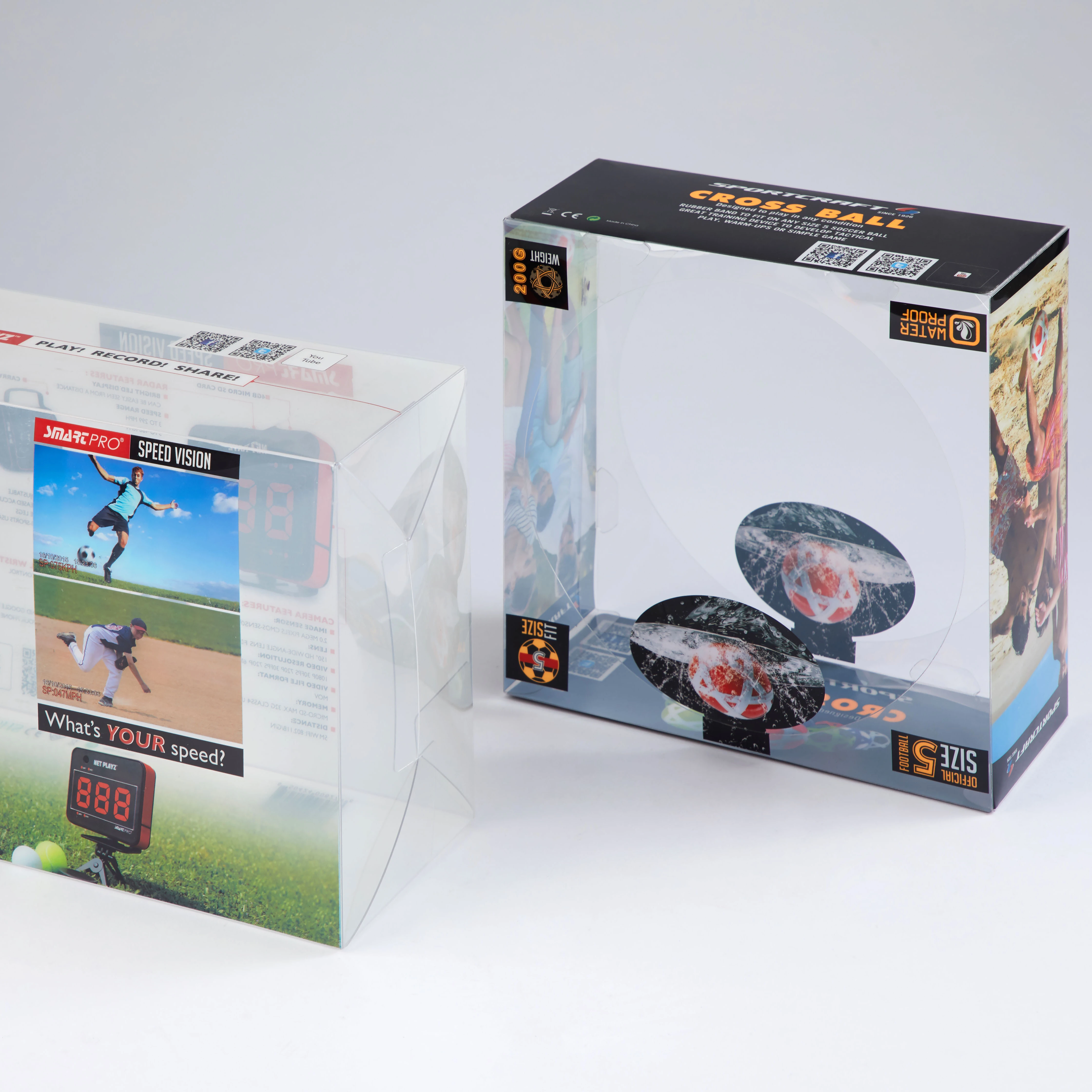 Wholesale Custom Cardboard Clear Blister Display Box Pet Plastic Retail Packaging Electronic Products Widely Embossing Stamping