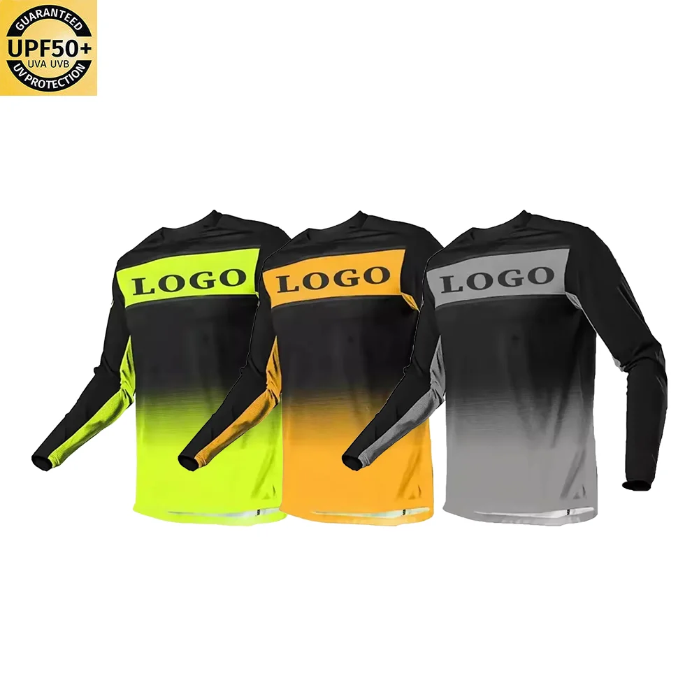 Breathable UV Protection Polyester Men Shirt Motorcycle Auto Racing Custom Motocross Jersey Racing Bike shirts Riding Jersey
