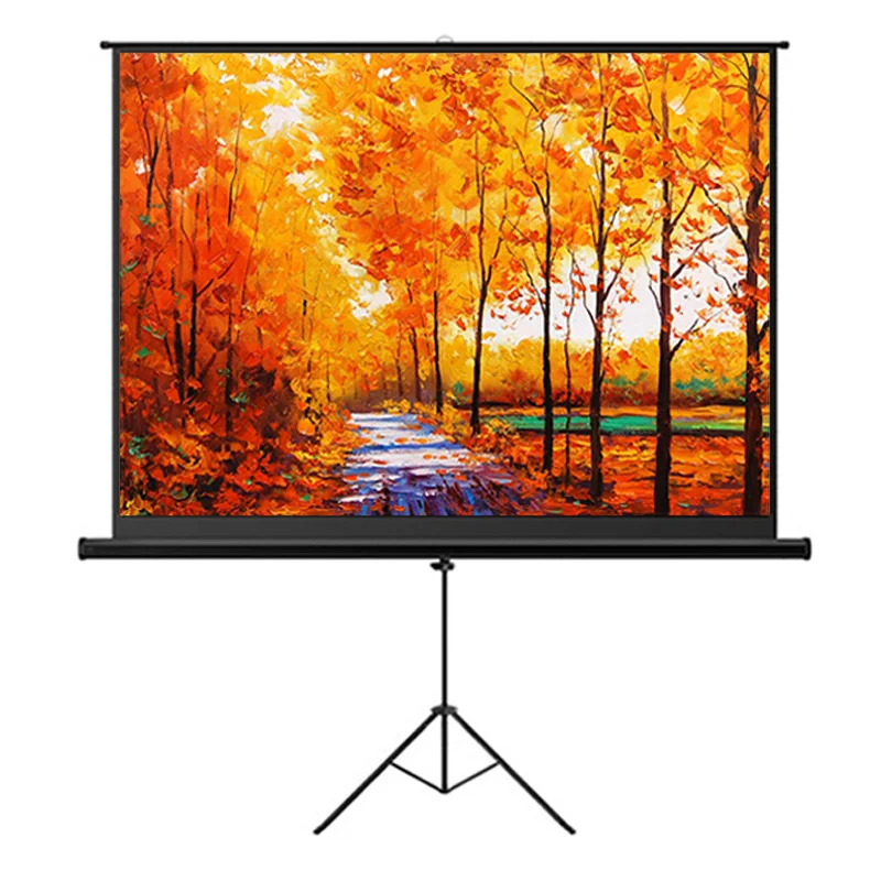 
Savicto Projector Screen with Stand,Indoor Outdoor PVC Projection Screen 4K HD 100' 4: 3 Wrinkle-Free Design Easy to Clean 