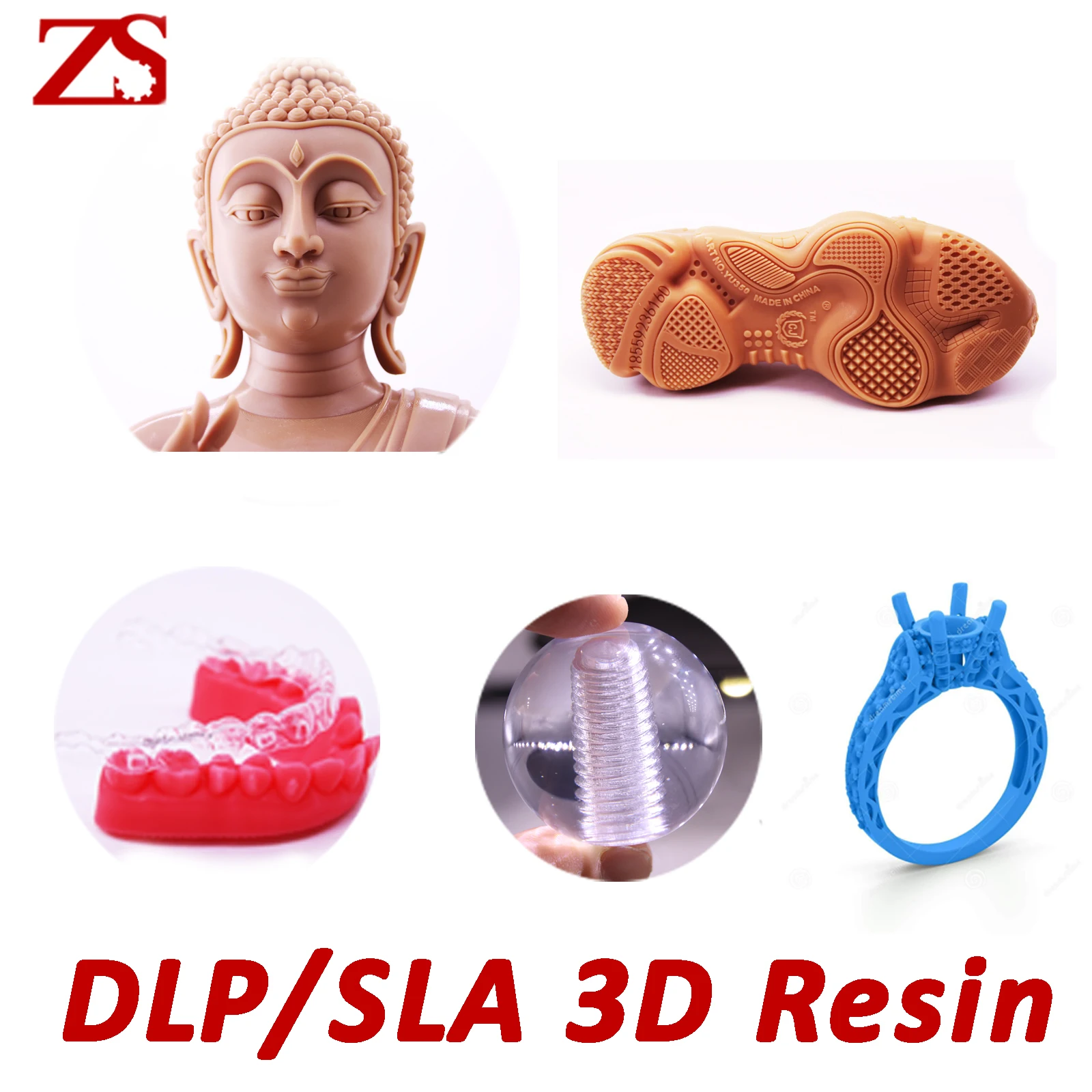 thin polycarbonate resin photosensitive dental 3d printer laser SLA 355nm rigid price liquid epoxy resins rigid projector 4k