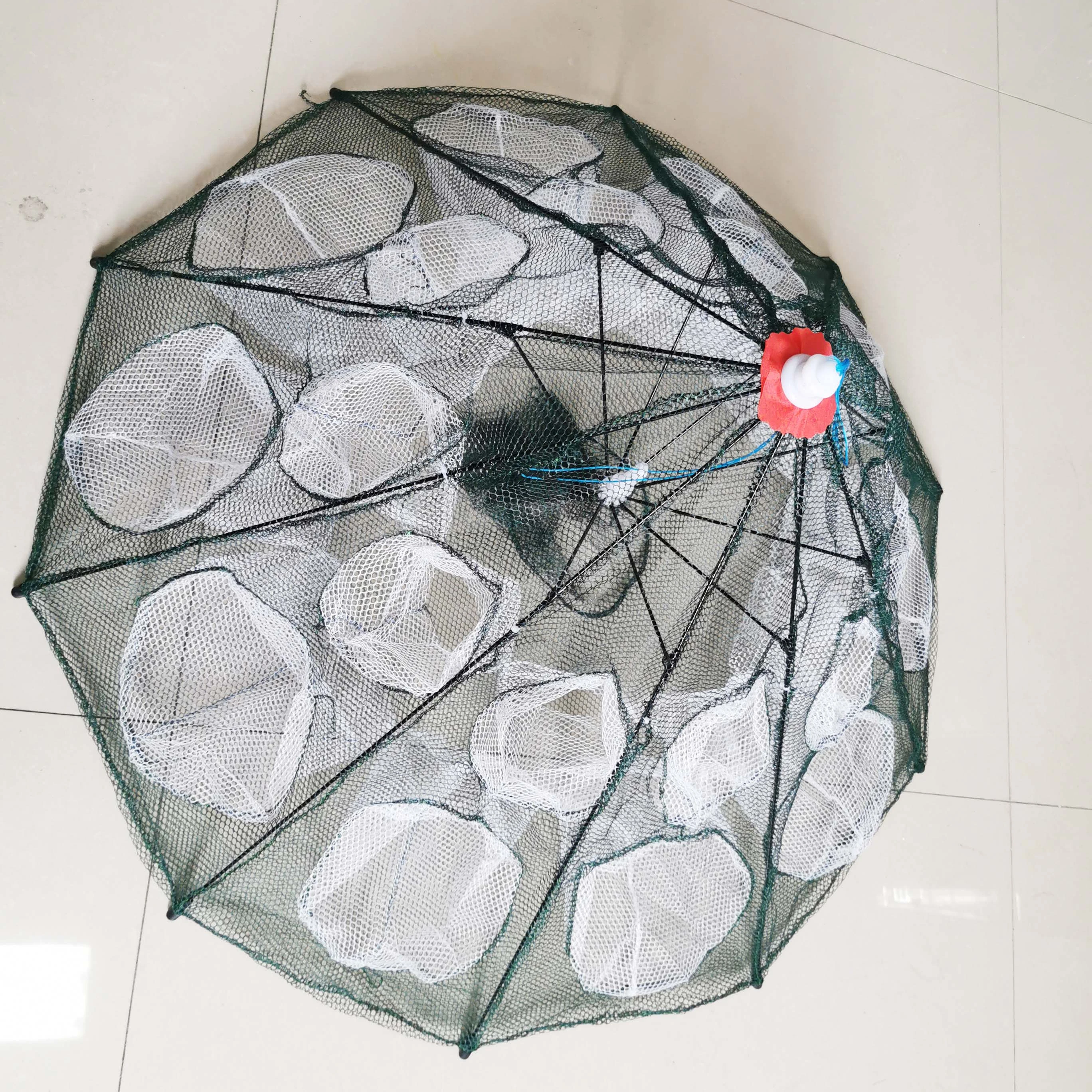 FiHot Sale  Folded Fish Net Portable Automatic Fishing Shrimp Trap Fishing Net Crab Minnow Lobs