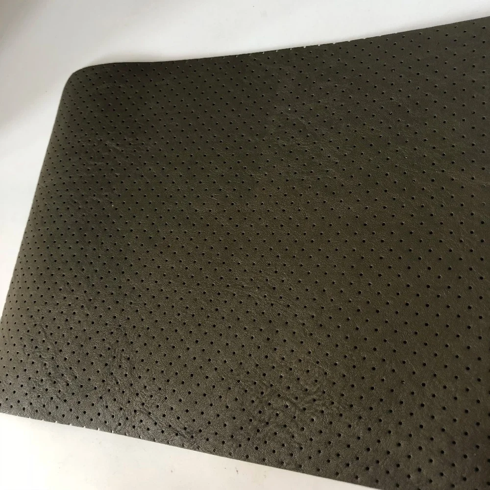Waterproof leather fabric hole punching pvc vinyl fabric artificial leather perforated