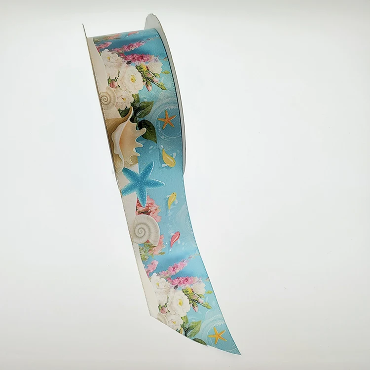 Regular Definition Polyester Multi Color Decorative Single Face Satin Digital Printing Ribbon ribbon trimmings
