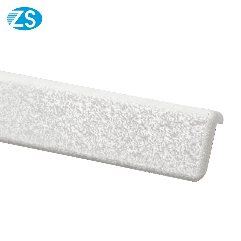ZS 75*75mm vinyl guard aluminum retainer plastic wall protector PVC wall guard for hospital corridor