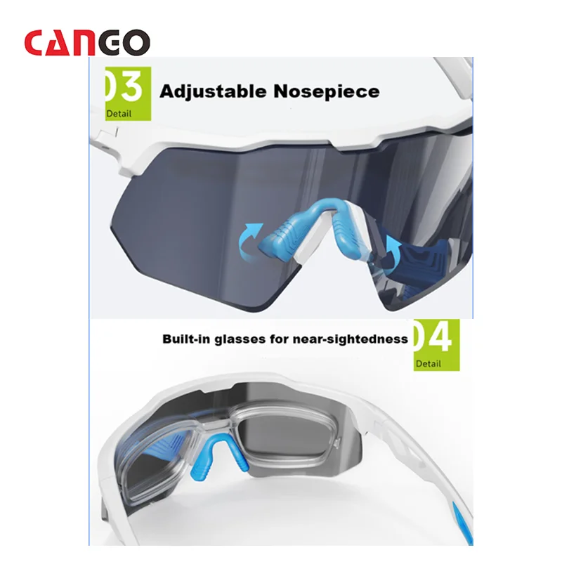 Cango Unique Custom Orange Bike Hiking Running Glasses Windproof Mens Sports Sunglasses Baseball Beach Golf Sunglasses