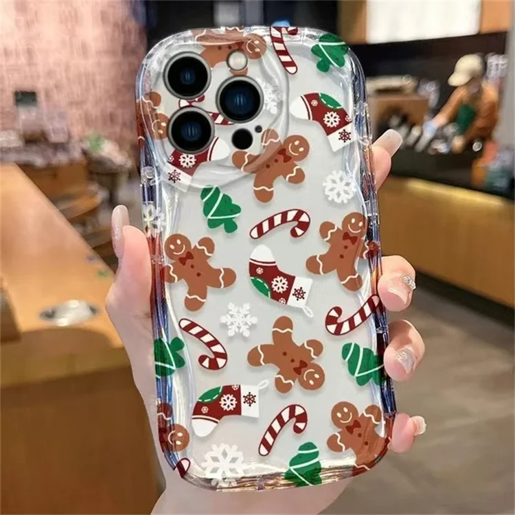Christmas Design Phone Case Screen Lens Protection Soft TPU Cover For iPhone 16 Pro Max/16 Plus/15/14/13/12/11