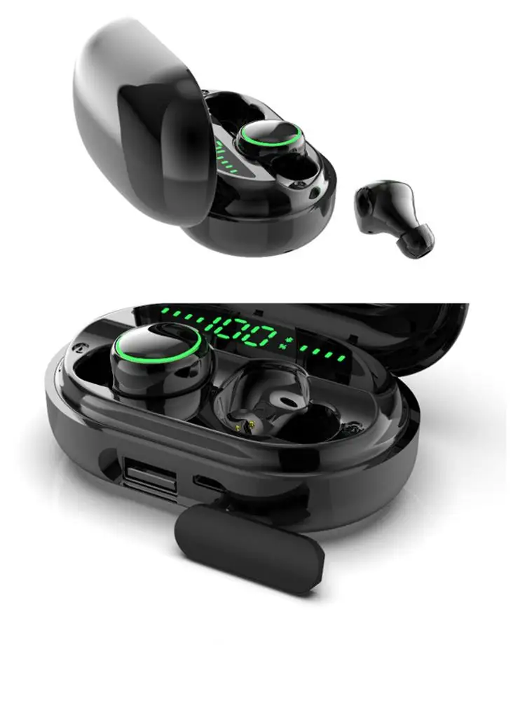 Earphone wireless c5s Wireless Earphone Ipx8 Waterproof Bt 5.0 Tws Headset Mini Earbuds 3500mah With Charger Box