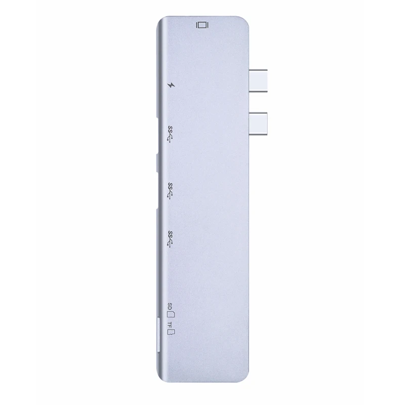 7 в 1 Тип c комбинированный HDTV + TF USB3.0 * 2 PD адаптер Type C концентратор для macbook