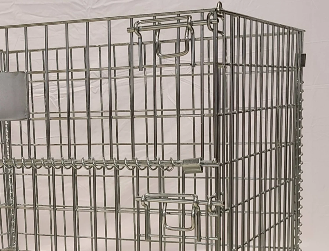 BHK102 складной и Штабелируемый контейнер из проволочной сетки для прочного и удобного использования