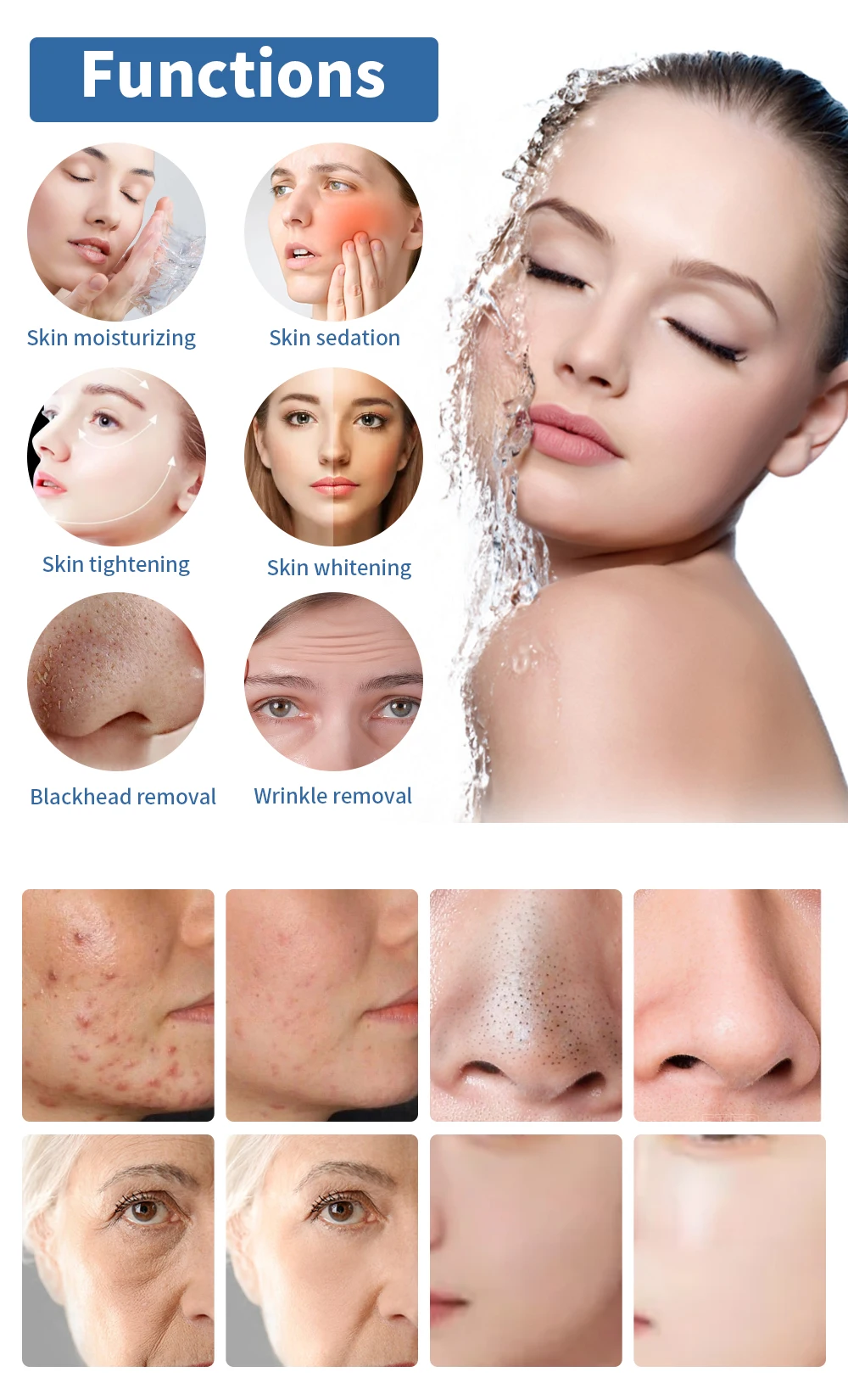 facial 10 in 1 portable hydra professional facial treatment deep cleaning machine beauty Salon Equipment