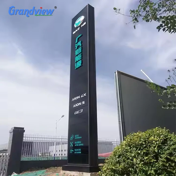Manufacturer Price Illuminated 3D Outdoor Direction Led Signage Totem Signs large aluminium Pylon Sign For Hotel shopping mall