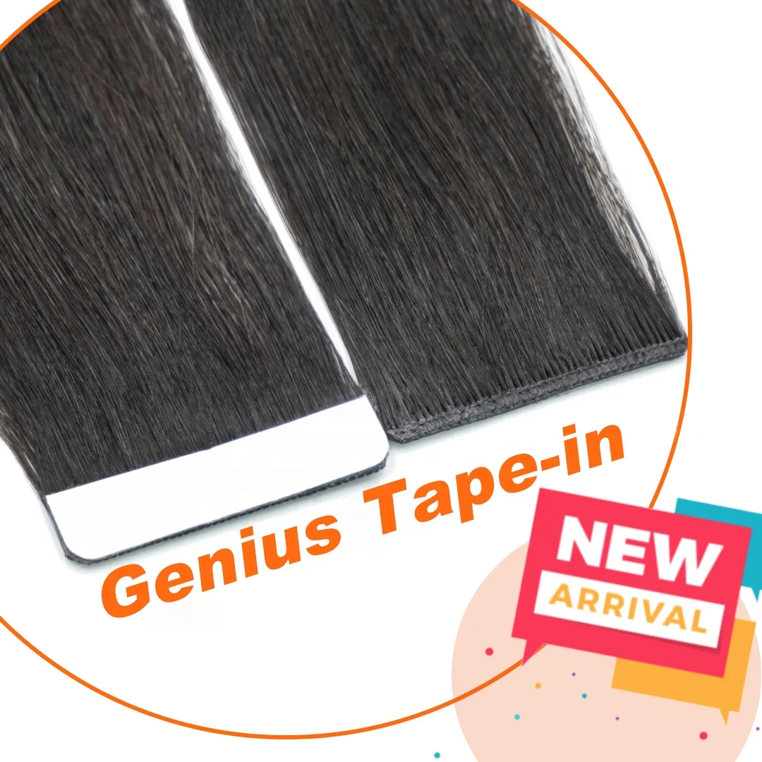 NEW Super Thin Genius Hair Weft Seamless Tape In Hair Extensions Remy Invisible Genius Tape In Hair Extensions