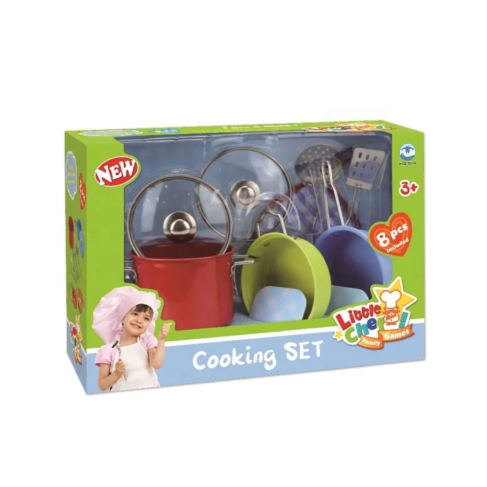 2022 New Style Kids funny stainless steel tableware toys new metal kitchen toys