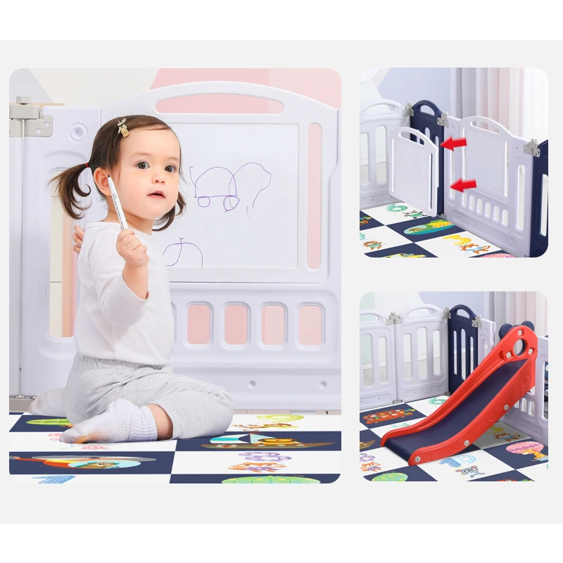 Custom Durable Using Low Price High Color Play Playpen Baby Toy Plastic Fences For Kids