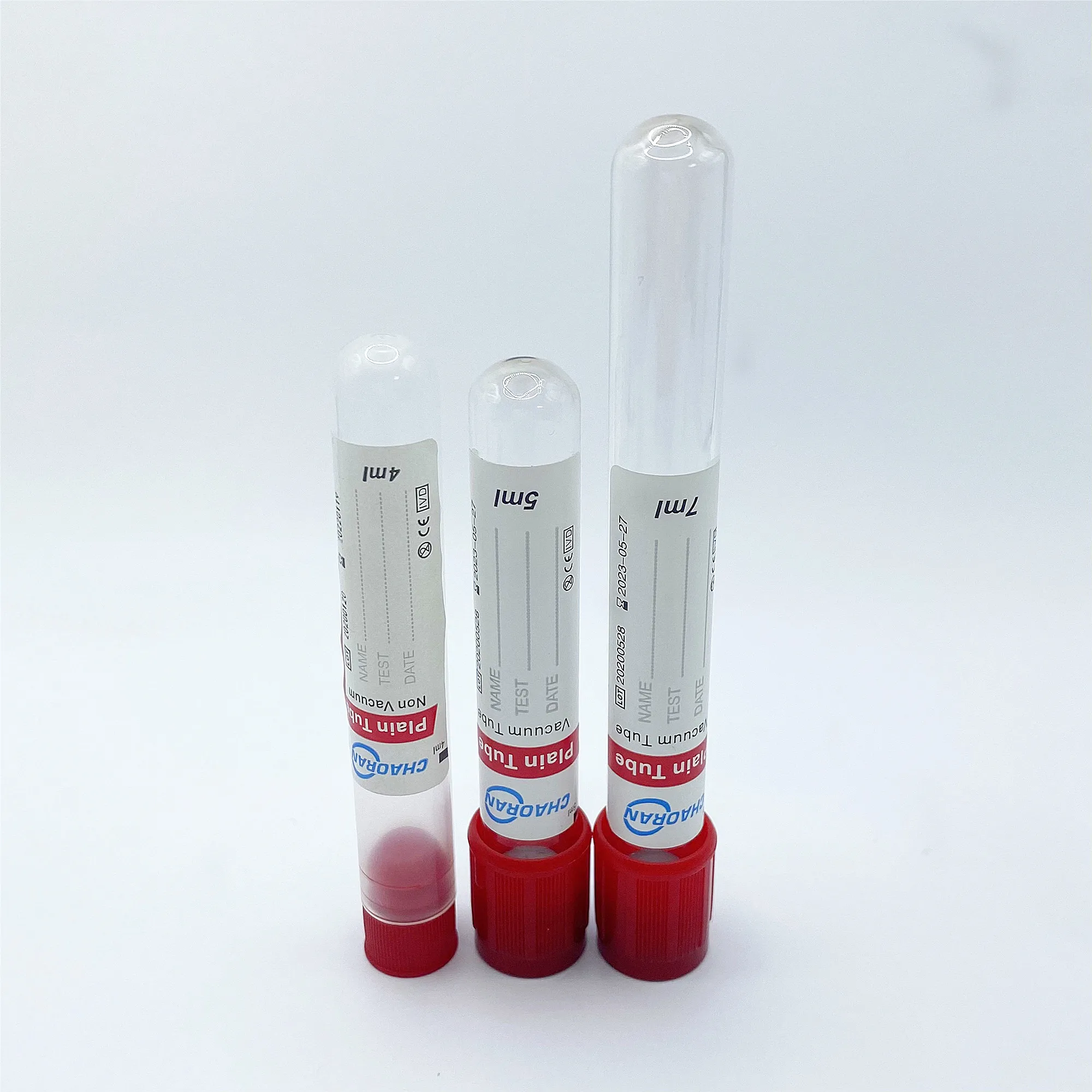 blood collection tube plain vacuum blood collection tube red blood test tube