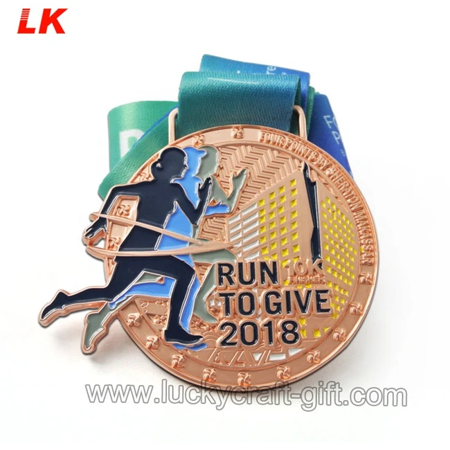 
Cheap Custom made 3d running marathon race sport finisher award metal medal medallion 