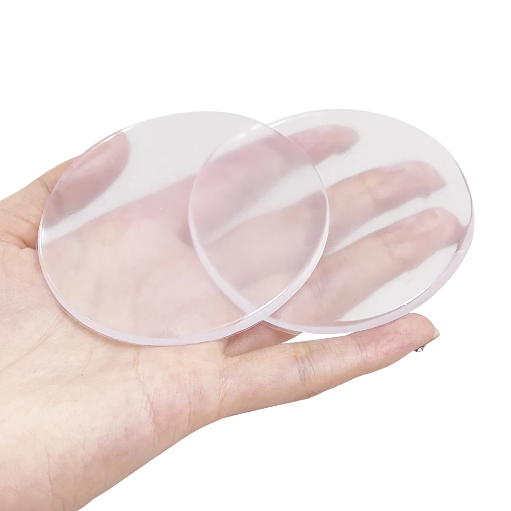 6 pcs per sheet 1.57 inch round clear self adhesive door stopper transparent silicone wall protector rubber bumpers for wall