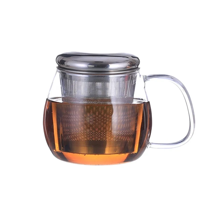 17 унц. Pyrex стекло пивоварения чай чашки/чай заварки кружка/свободные листьев цветок чайник с нержавеющая сталь ситечко