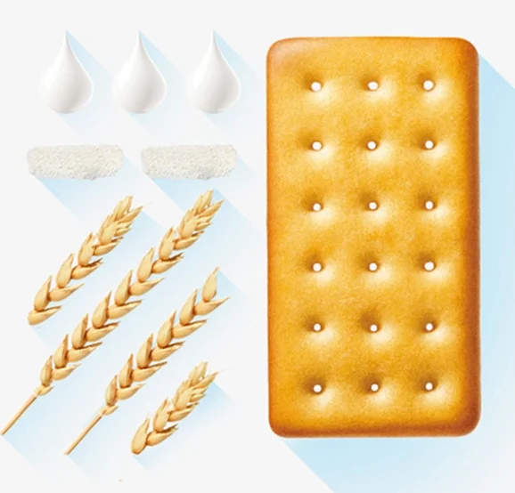 Milk flavored breakfast biscuits 468g, about 24 small bags, substitute meal, afternoon tea office snack