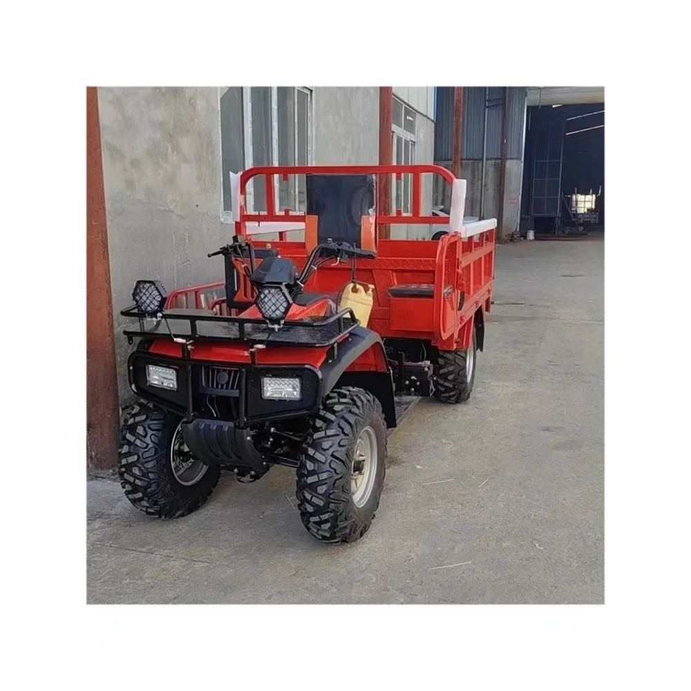 CQHZJ High Quality Farm Diesel Agricultural ATV 4x4 Motorcycle Moto ATV With Cargo Bucket