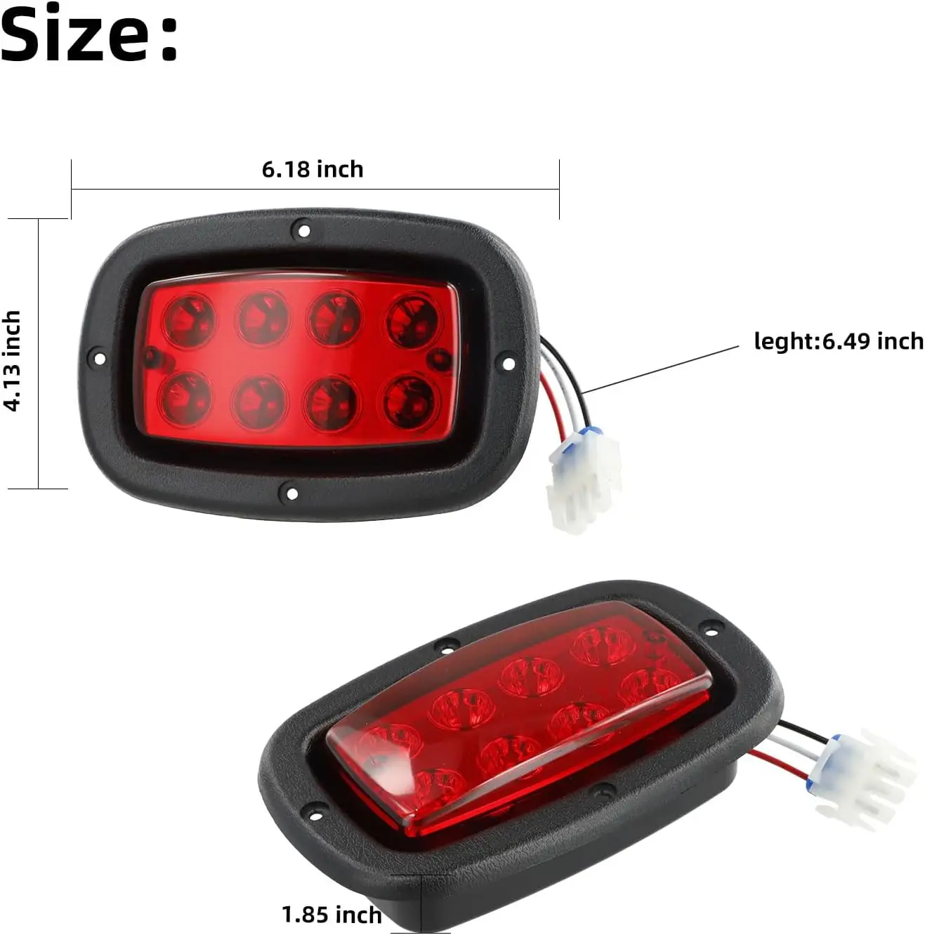 Genek OEM #1017035 комплект светодиодных задних фонарей 12 В задние фонари для гольф-Кара совместимые с клубным автомобилем DS (1982) Yamaha G14/G16/G19/G22 Gas