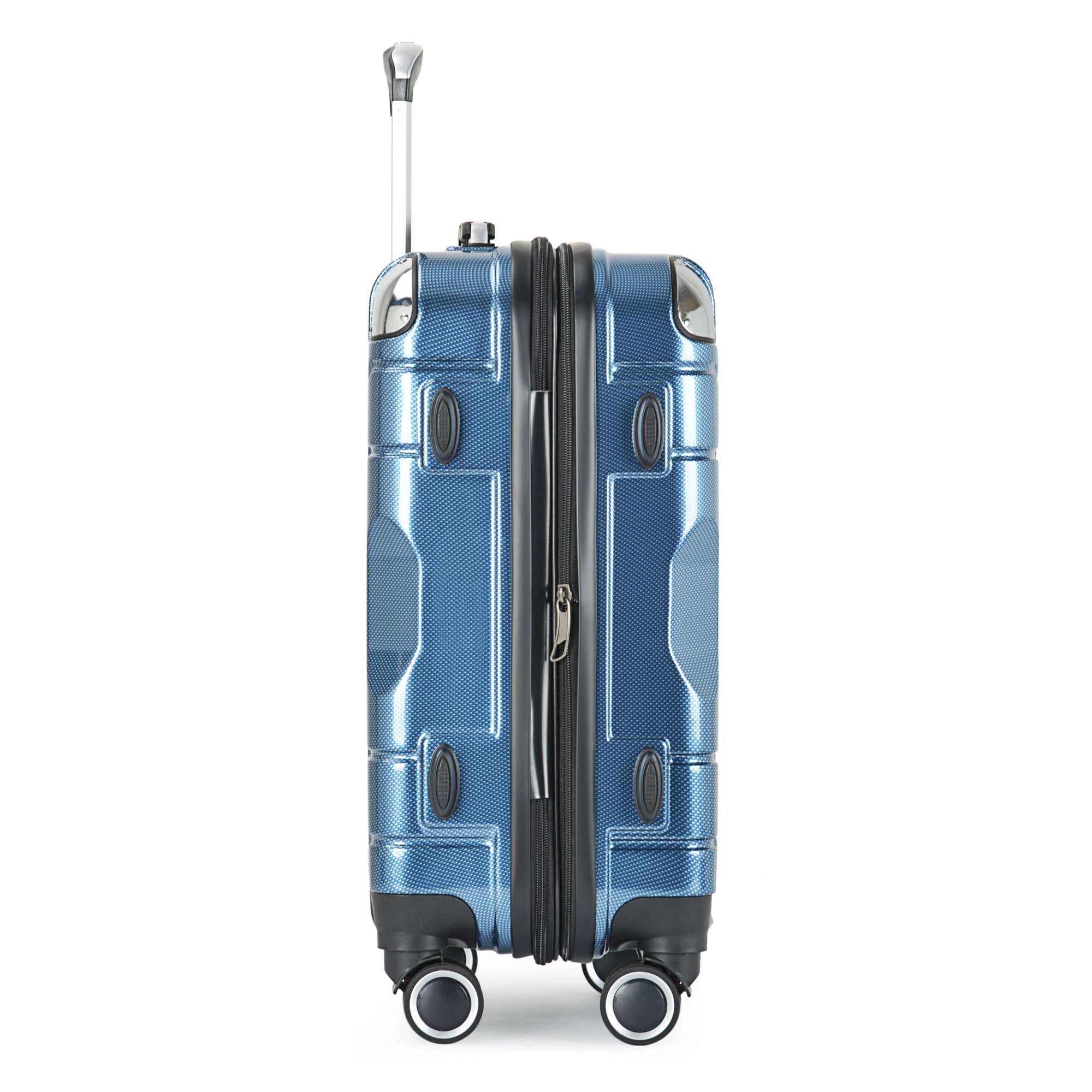 Wholesale fashion design PC alloy aluminum frame suitcase custom portable wide tie rod hard shell waterproof carry on luggage