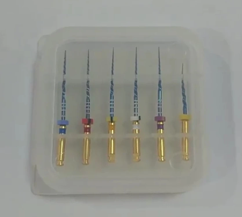 Файлы корневого канала Denco супер-файлы III высококачественный контролируемый провод памяти термическая обработка активации синий поворотный напильник