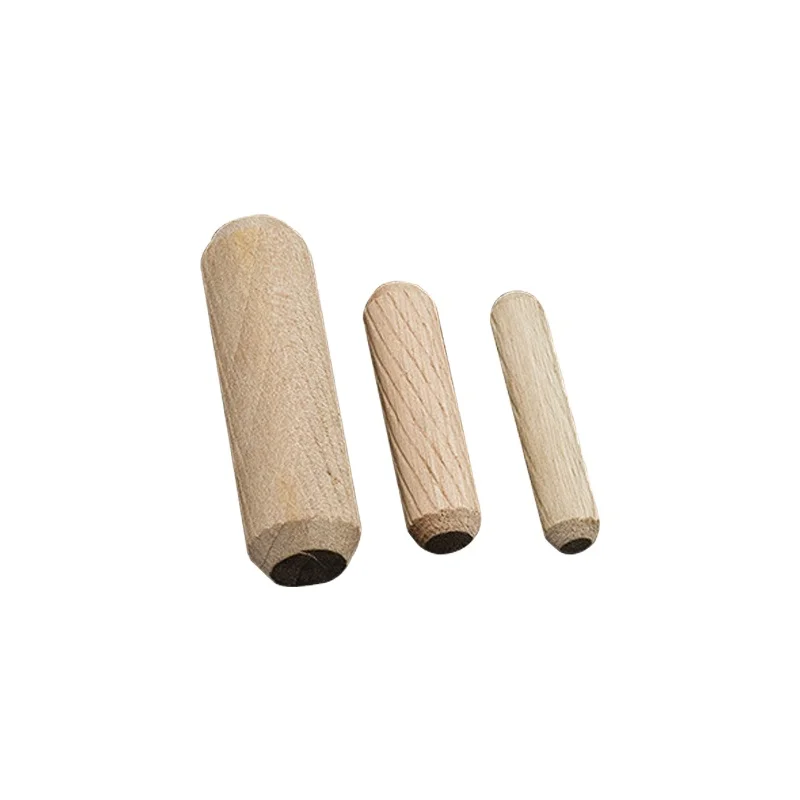 Threaded Wooden Dowel Rods Wooden Dowel Straight Grooved Pins Dowel Mini Fix