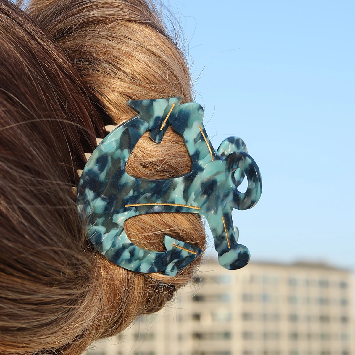 personalized cellulose acetate hair claw high quality custom hair claw for women