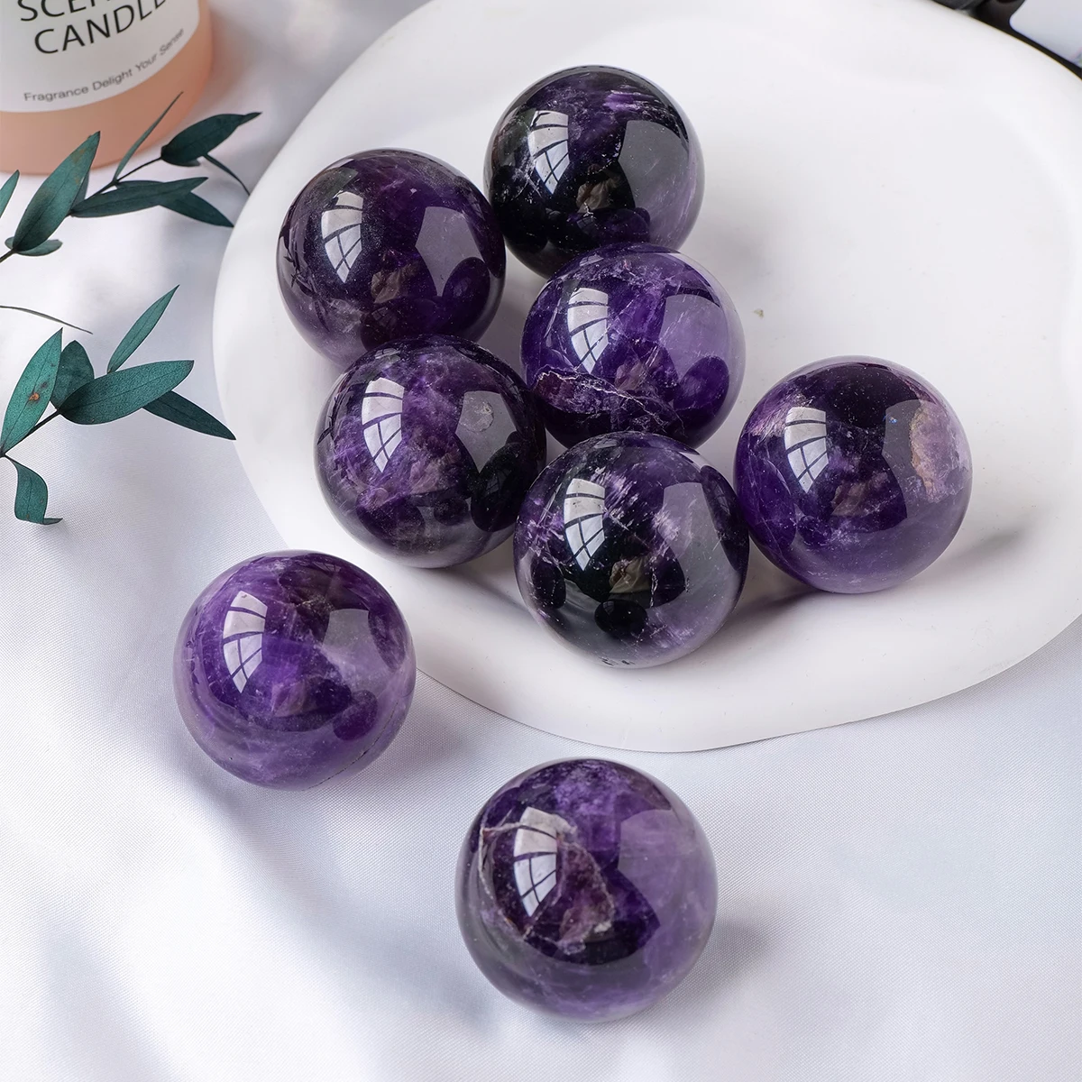 Wholesale best amethyst crystal ball high quality 4-6cm amethyst Sphere crystal ball stand for gift Decor