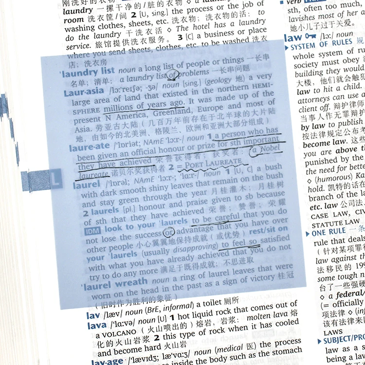 Fast delivery colorful transparent pet 50 sheet a pad translucent sticky notes