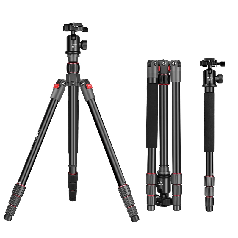 OEM EP-254 Lightweight Aluminum Travel DSLR Camera  360 Degree Ball Head Professional Monopod Tripod