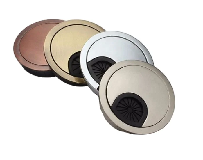 2 Inch Computer Desk Round Hole Cover Zinc Alloy Office Desktop Wire Cable Grommet