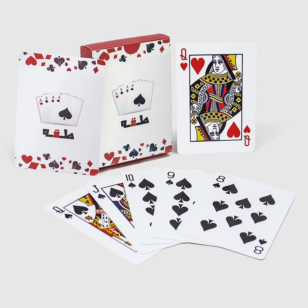 Custom printed waterproof plastic coated playing poker cards