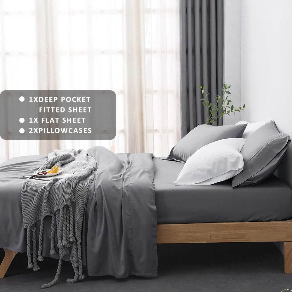Wholesale 230 Threads 100% organic Bamboo Fiber 4 finishes Ultra soft bamboo sheets