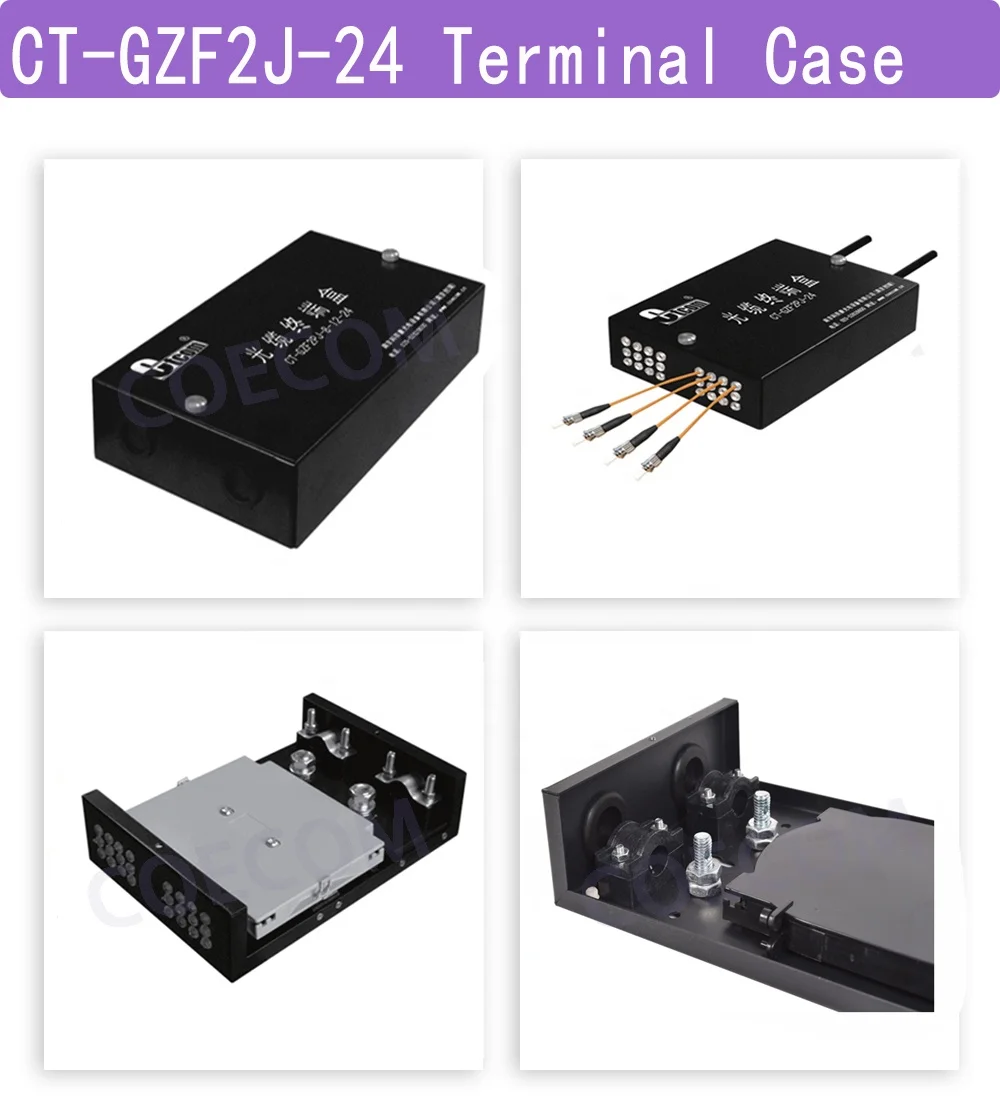 
Outdoor/Indoor Waterproof Fiber Terminal Box Fiber Optic 24 Port Terminal Box No Adapter, Only Fiber 