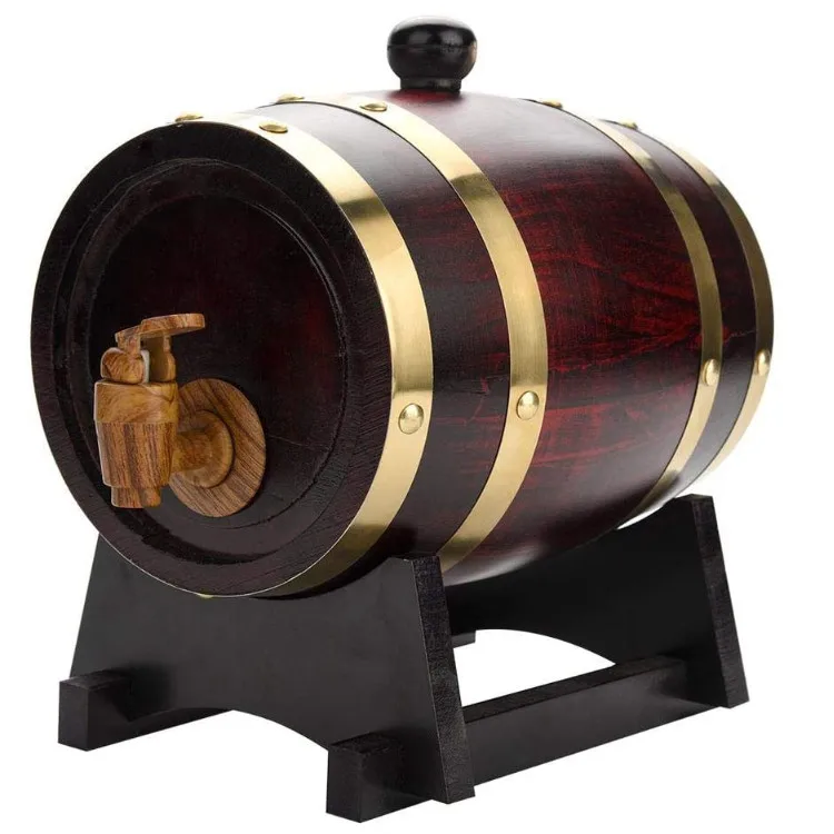 Perfect vintage stable handmade big capacity bar display oak wooden wine barrels