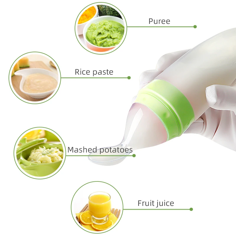 Amazon Hot Sale Comotomo Baby Bottles 6 Months Plus Feeding Bottle Spoon