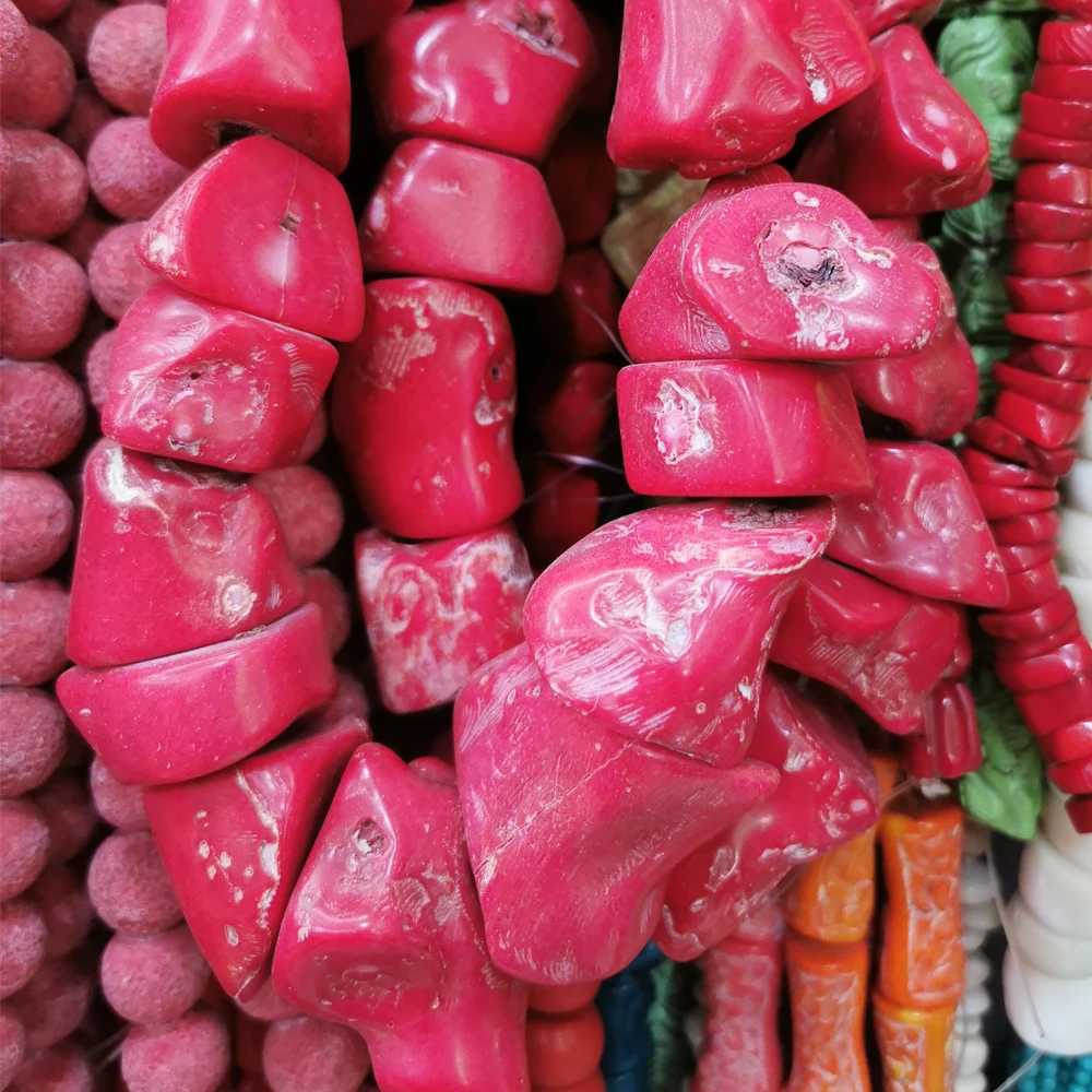 Natural Coral Beads Large Irregular Baroque Red Coral Loose Beads  for Jewelry Making