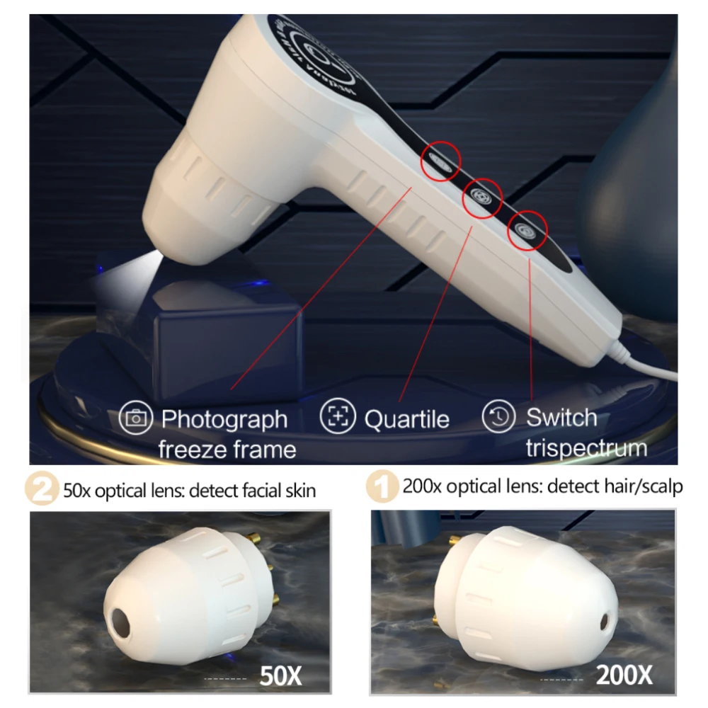 Home use 5 in 1 scalp hair analyzer beauty skin hair scalp detector analyzer professional beauty machine