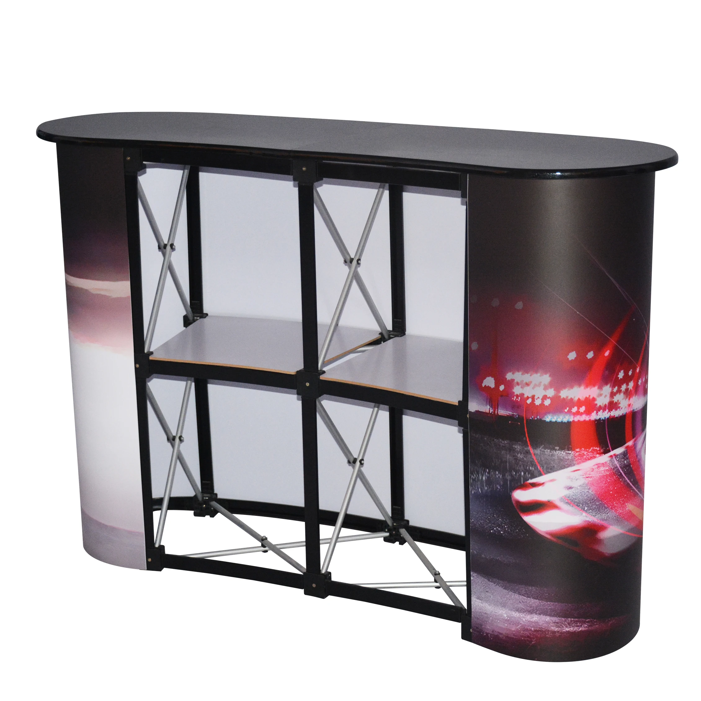 Advertising Aluminum Portable Pop Up Counter Table Stand for trade show booth
